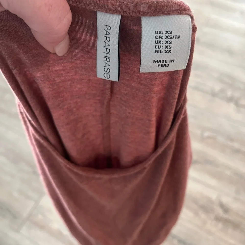 Oversized xs rustic brick top loose fit boho